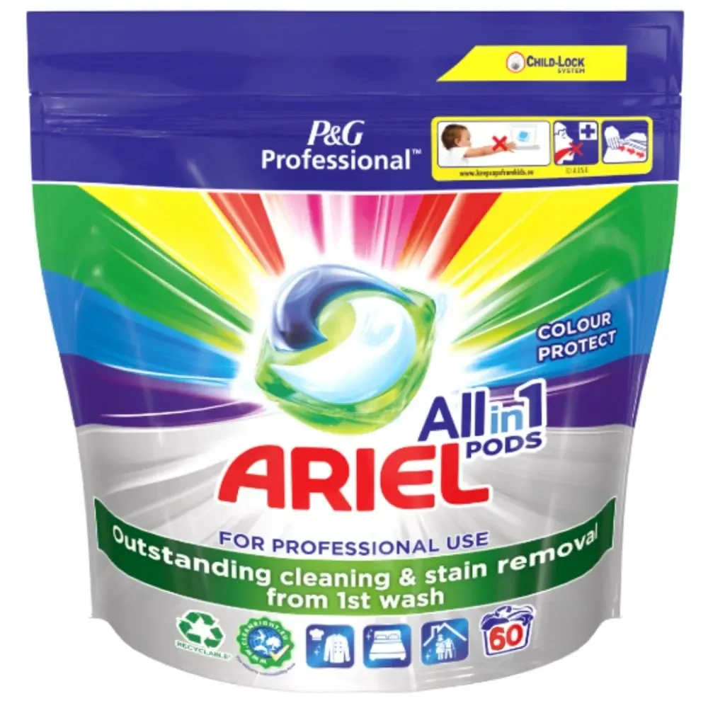 Капсули для прання Ariel Colour Protect For Professional Use All In 1 Pods, 60 шт. Київ - фото 1