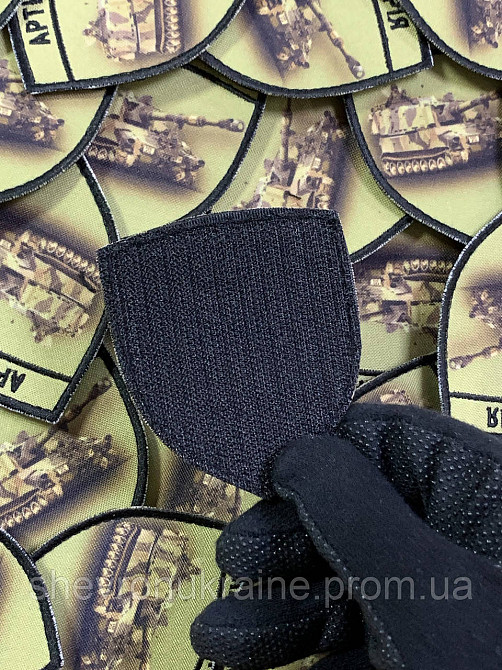 Друкований шеврон артилерія (Форма щит. На липучці) Розмір 8x7см Київ - фото 7