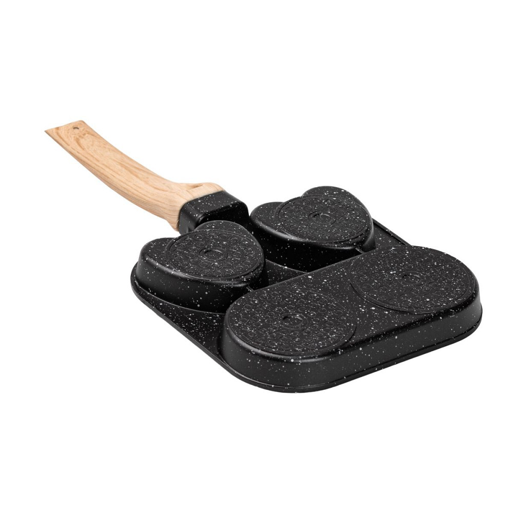 Сковорода квадратна порційна на 3 секції з антипригарним покриттям для всіх плит чорна HP39569B Коломия - фото 2