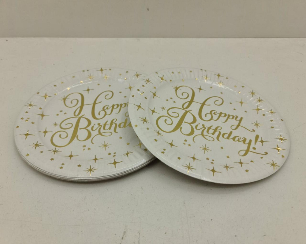 Тарелки бумажные одноразовые детские 