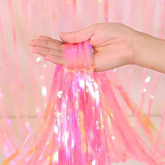 Дождик для фотозоны 2 м на 1 м конфетный розовый Киев