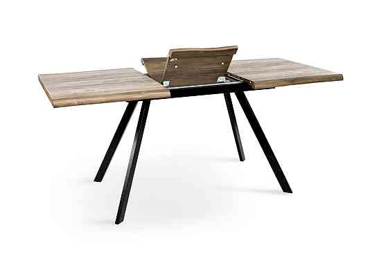 Стіл Метрополь (120+40*80), чорний/штучний шпонMDF Киев