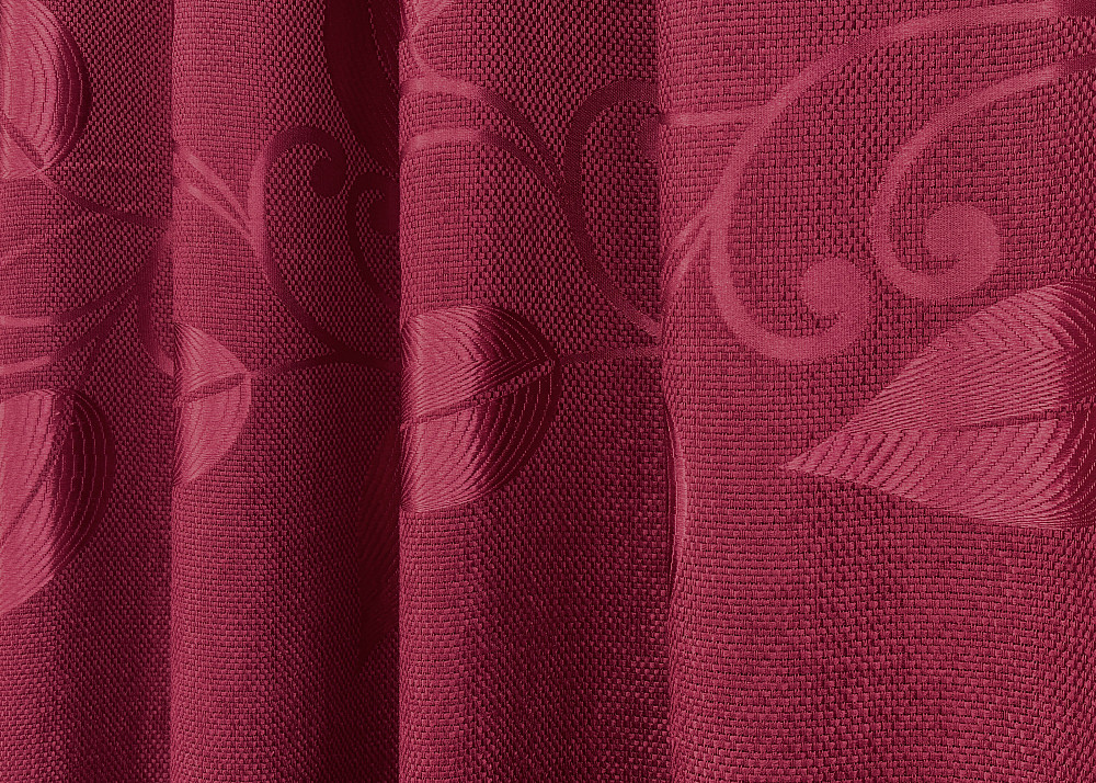 Комплект готових штор VR-Textil Льон Рогожка № 1721ш Рубіновий 150х270 см 2 шт (33-0628) Київ - фото 7