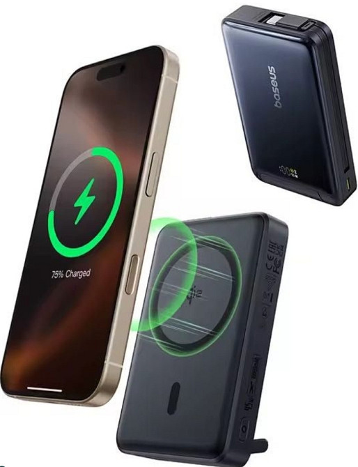 Повербанк Baseus Nomos Qi2 10000mAh 45W Magsafe. Харків - фото 5