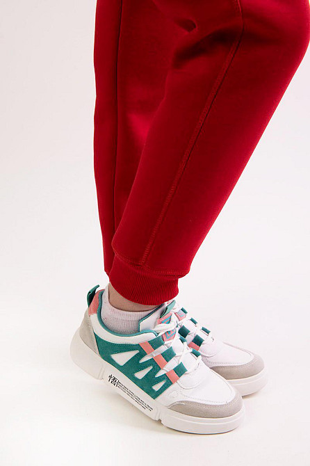 Детские теплые штаны, красные Крохатушка одяг 164 Киев - изображение 2