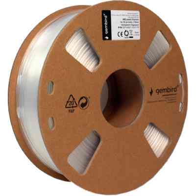 Пластик для 3D-принтера Gembird ABS, 1.75 мм, 1kg, transparent (3DP-ABS1.75-01-TR) Винница