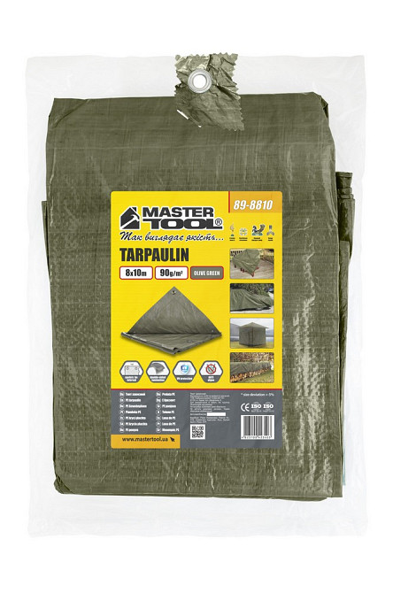 MASTERTOOL Тент MASTERTOOL 8х10 м 90 г/м² OLIVE GREEN 89-8810 Коломия - фото 2