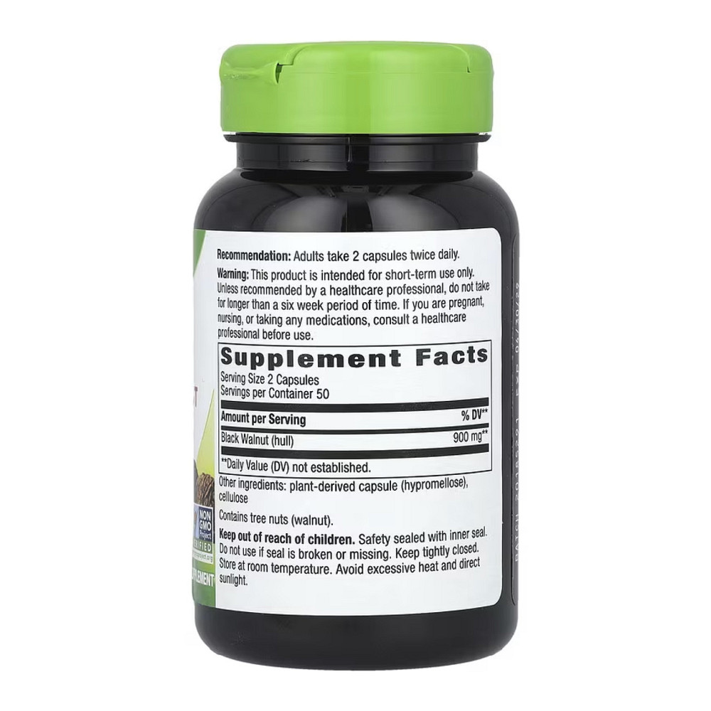 Черный орех Nature's Way Black Walnut Hulls 100 вег капс Киев - изображение 2