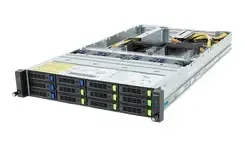 Сервер Gigabyte R283-ZF0-AAL1, RACK 2U, DP, AMD EPYC 9004, 8x3.5/2.5" NVMe/SATA/SAS + 4x3.5/2.5" SATA/SAS, Red. PSU, IPMI Київ - фото 1