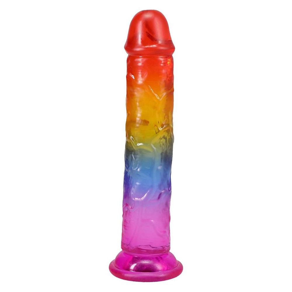 Дилдо Doc Johnson Crystal Jellies - 7 Inch Сlassic Dong - Rainbow Sex Aura Київ - фото 1