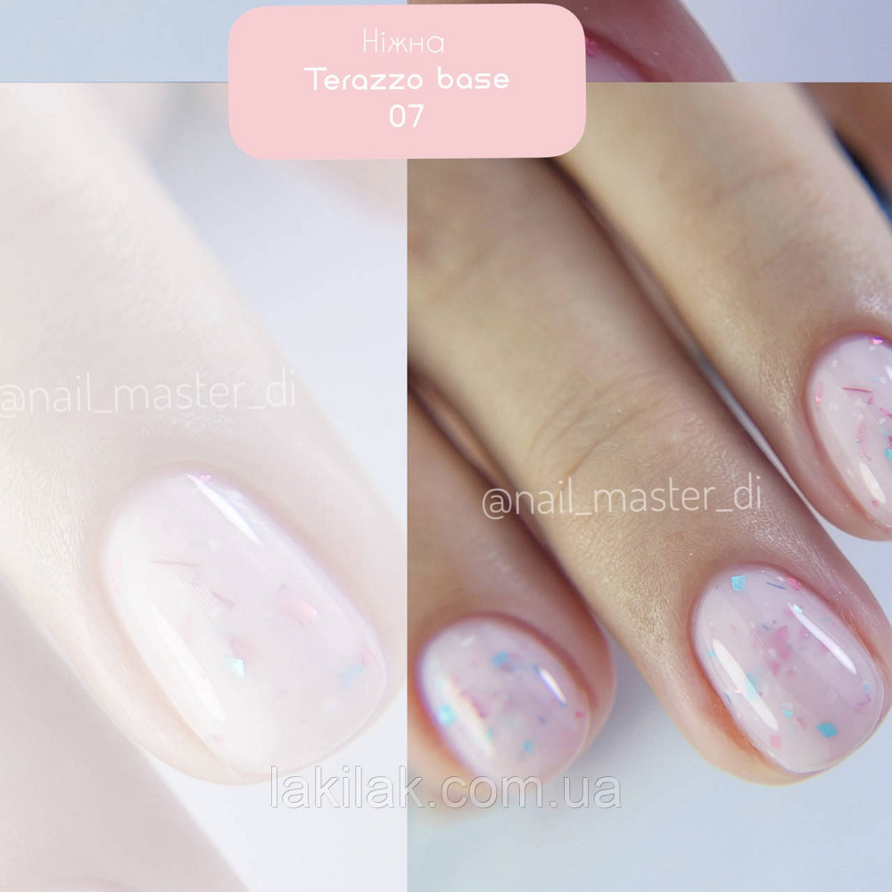 База для гель-лаку Toki-Toki Terazzo Base TR07 з поталлю 5мл Херсон - фото 1