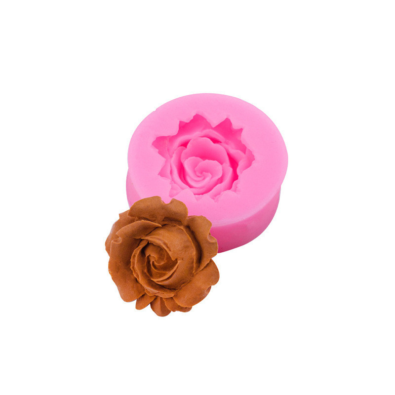 Молд силиконовый Роза маленькая 37 мм рожевый Киев - изображение 4