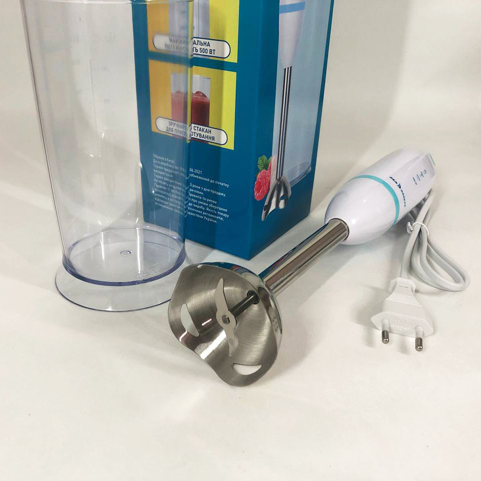 Електричний блендер для збивання, Блендер подрібнювач для коктейлів нержавіюча сталь ND-43 Івано-Франківськ - фото 9