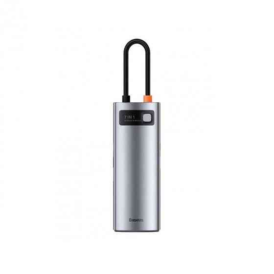 USB-хаб Baseus Metal Gleam Series 7-in-1 Multifunctional Type-C HUB Docking Station Gray（Type-C to Київ