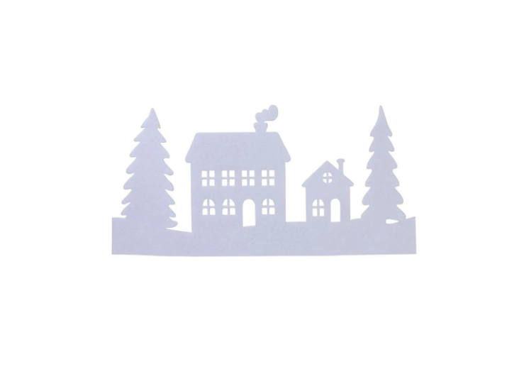 Новогодняя наклейка с подсветкой LED Livarno Home 60 на 30 см белый Киев - изображение 2