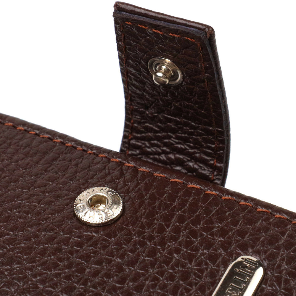 Идеальное портмоне для мужчин из натуральной зернистой кожи Коричневое (CANPELLINI) Киев - изображение 9