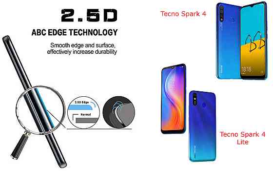 Захисне скло ArmorGlass для Tecno Spark 4 (KC2), Spark 4 Lite (BB4k) – стійке до подряпин та ударів Київ