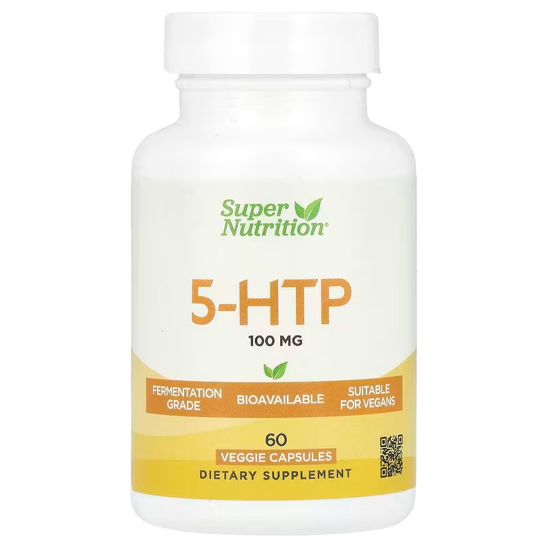 Гидрокситриптофан Super Nutrition 5-HTP 100 мг 60 капсул Луцк - изображение 1