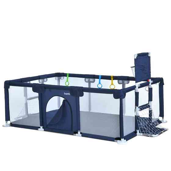 Детская кровать-манеж MR 1338-BL, с баскетбольным кольцом Винница