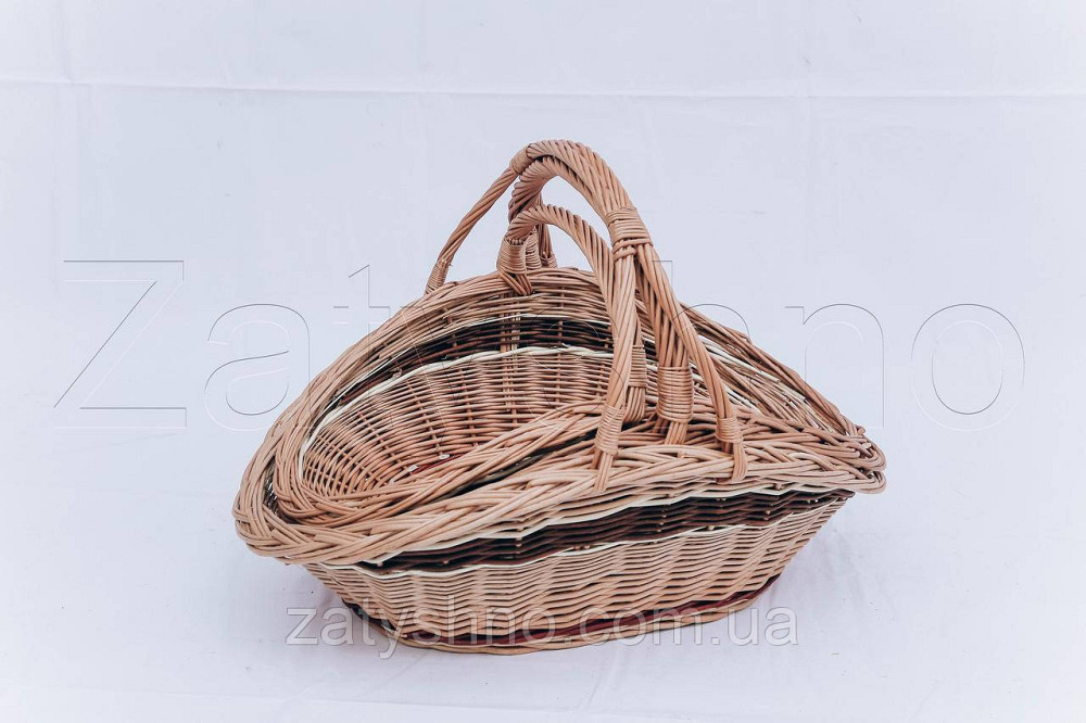 Декоративная корзина средняя из лозы | плетеная корзина из лозы | корзини з лози Киев - изображение 8