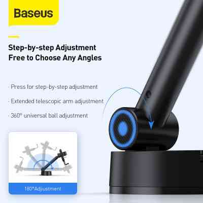 Універсальний автотримач Baseus 4.7-6.5" Gravity Simplism (на присоску) black (SUYL-JY01) Вінниця