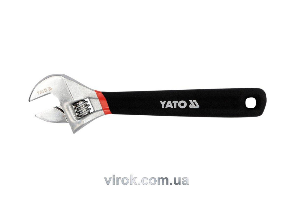 Ключ розвідний YATO : L= 200 мм, гумова ручка [6/60] Одеса - фото 1