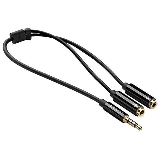 Аудиокабель UGREEN AV141 3.5mm Male to 2 Female Audio Cable ABS Case Black Одесса
