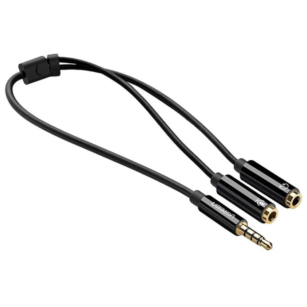 Аудиокабель UGREEN AV141 3.5mm Male to 2 Female Audio Cable ABS Case Black Одесса - изображение 3