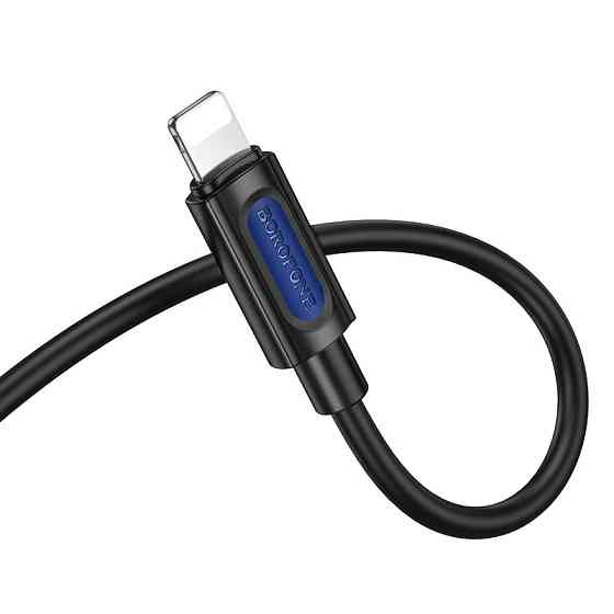 Аудіокабель BOROFONE BL20 True sound silicone digital audio conversion cable iP Black Одеса