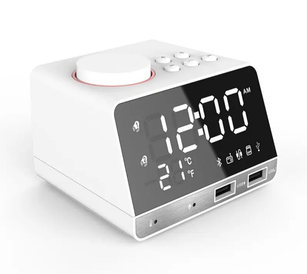 Годинник з радіо MOZUO K11 з Bluetooth та USB заряджання для телефона Луцьк - фото 1