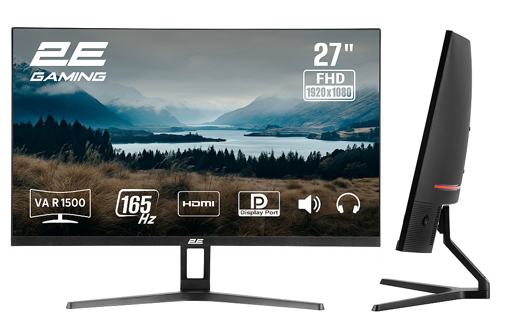 Монітор 2E GAMING 27" R2723BV HDMI, DP, MM, VA, 165Hz, 6ms, CURVED, FreeSync Київ - фото 2
