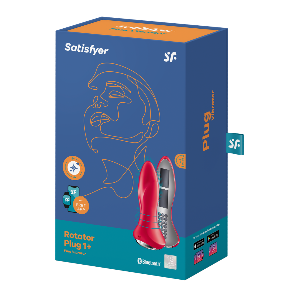 Анальный смарт-вибратор Rotator Plug 1+ с вибрацией и имитацией римминга, красный цвет Satisfyer (Германия) Sex Aura Киев - изображение 8