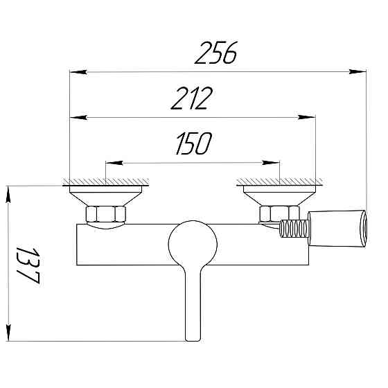 Змішувач гігієнічний Domino PRESTIGE DPS-206N Київ