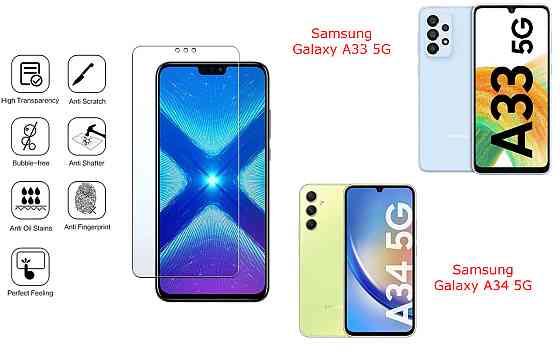 Защитное стекло NeoGlass для Samsung Galaxy A33 5G, Galaxy A34 5G – ультрапрозрачное и устойчивое Киев