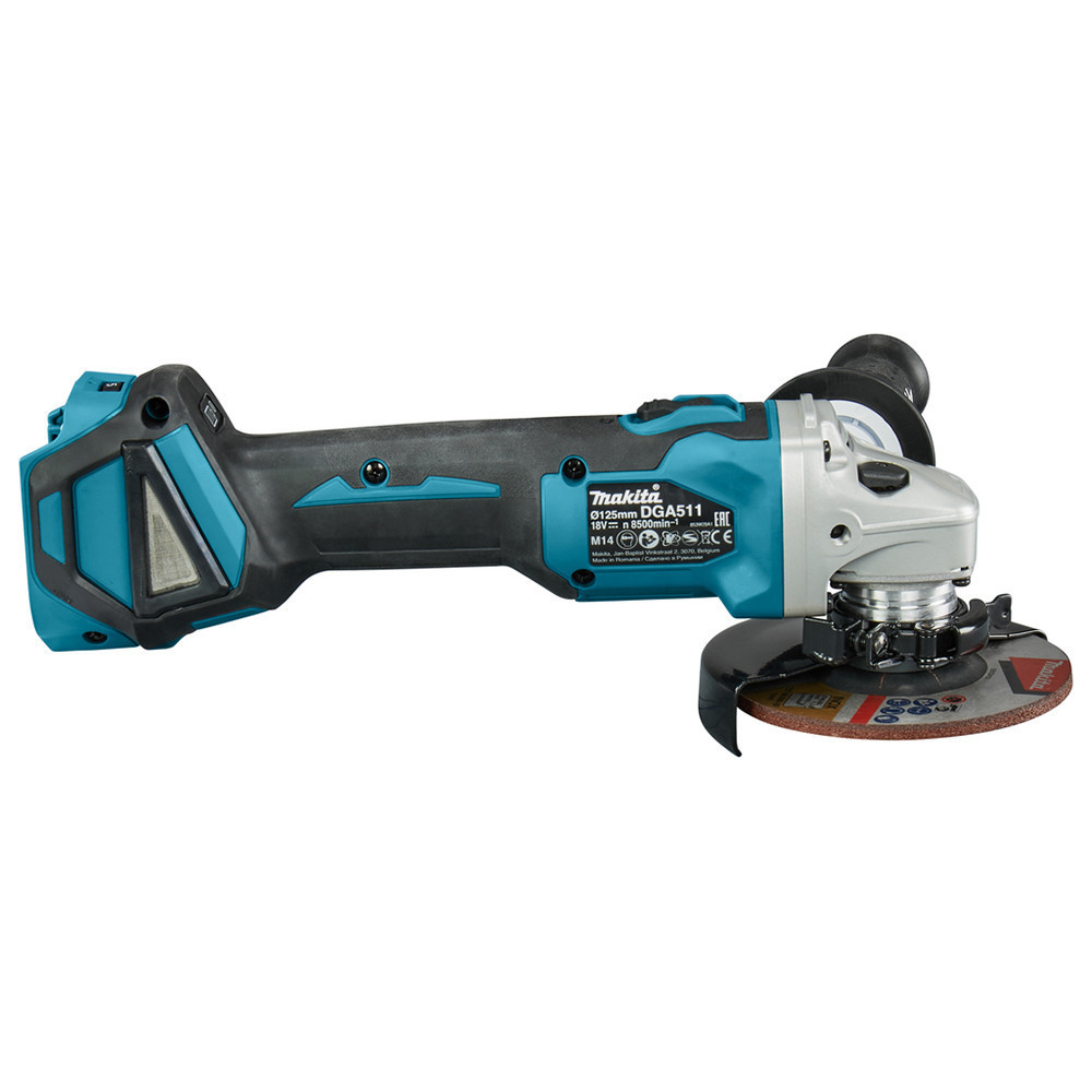 Аккумуляторная угловая шлифмашина (безщеточная болгарка) Makita DGA 511 Z : 18B (без АКБ) Киев - изображение 6