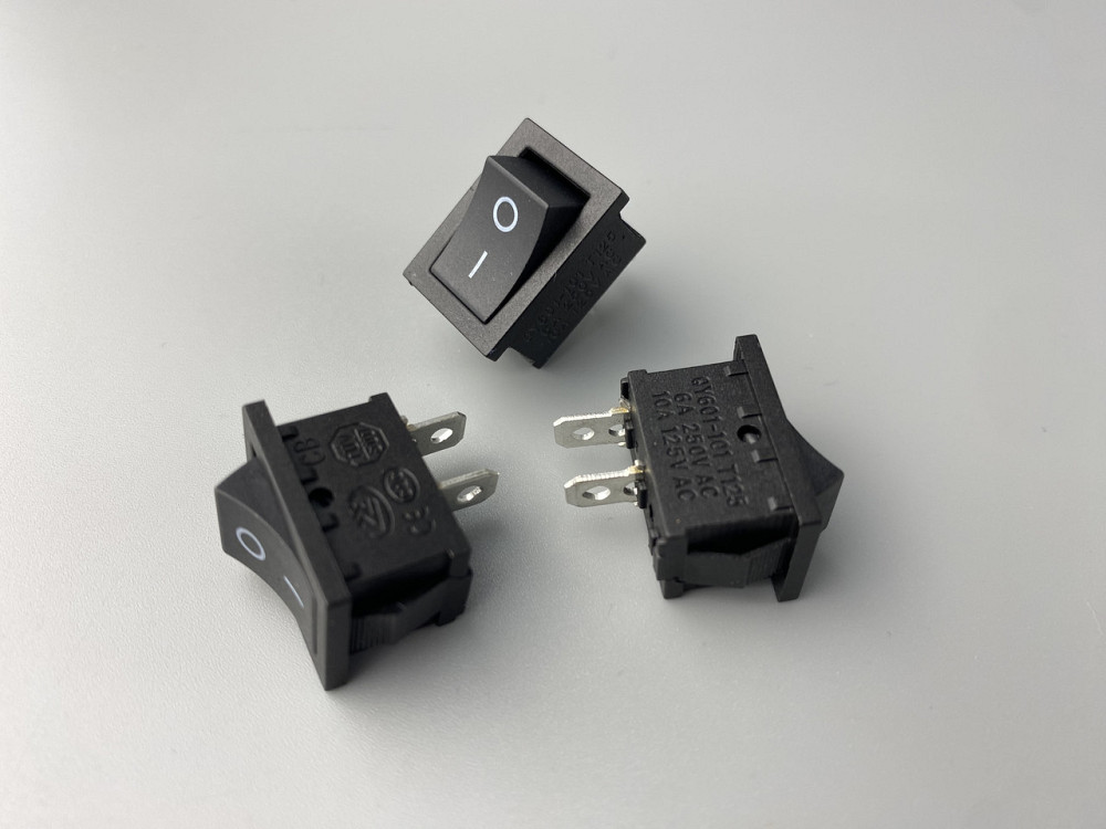 Перемикач клавішний чорний,15 мм 21 мм, 2 ніжки Мукачево - фото 6