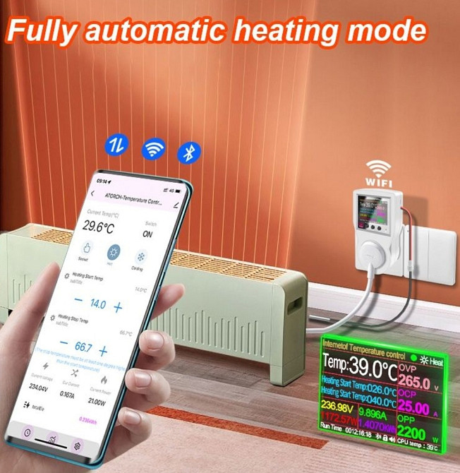 Wi-Fi терморегулятор температури повітря,води, термостат Tuya sm. Київ - фото 4