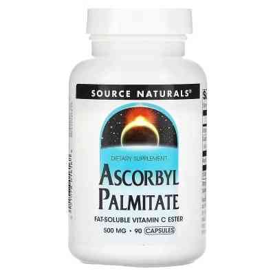 Витаминно-минеральный комплекс Source Naturals Аскорбил Пальмитат, 500 мг, Ascorbyl Palmitate, 90 капсул (SNS-01616) Винница