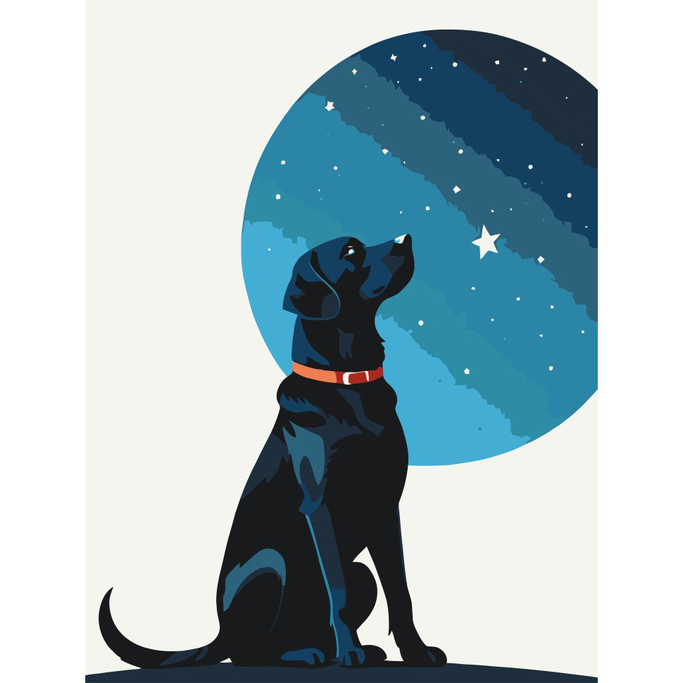 Картина за номерами "Зоряний пес" 11714-AC 30х40 см Вінниця - фото 1