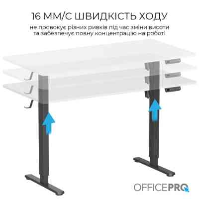 Компьютерный стол OfficePro ODE1470WB White/Black (ODE1470WB) Винница