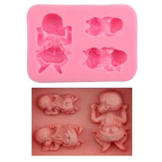 Молд силіконовий Немовля 56 на 80 мм рожевий Київ