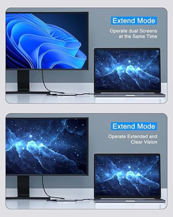 Док-станция хаб Abiwazy 8 в 2 для MacBook Pro и MacBook Air, USB-C адаптер с 2 HDMI, 3 USB 3.0, PD 100W, SD/TF, цвет серый Киев