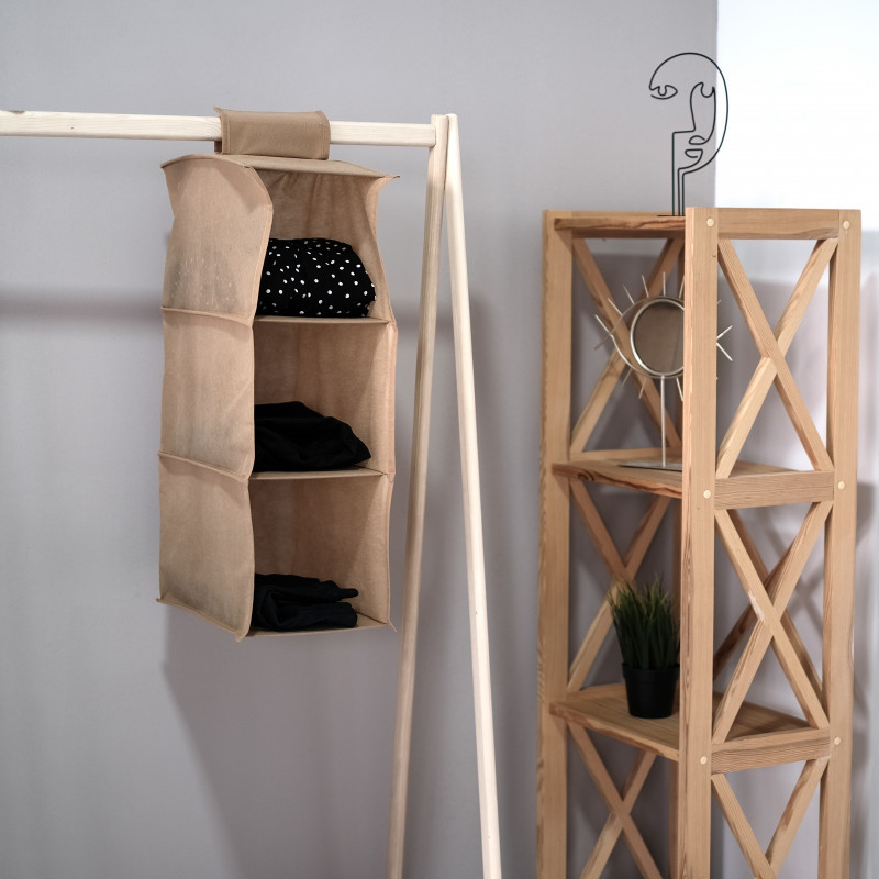 Подвесные полочки органайзер для хранения вещей 62x20x30 см M HP-M (Бежевый) Сумы - изображение 1