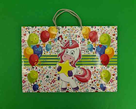 Паперовий великий горизонтальний пакет 36/22/10 (артBG-024) (12 шт.) Харків