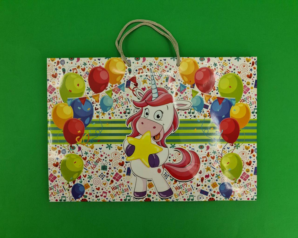 Паперовий великий горизонтальний пакет 36/22/10 (артBG-024) (12 шт.) Харків - фото 2