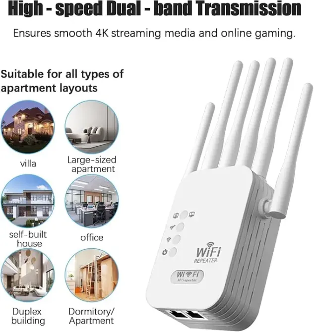 Мощный Wi-Fi ретранслятор 2.4G с 6 антеннами / маршрутизатор / усилитель вай фай сигнала Коломия - фото 4