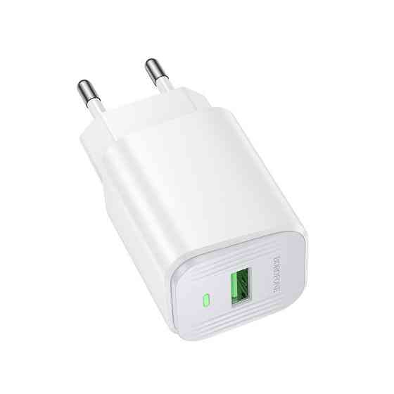 Мережевий зарядний пристрій BOROFONE BAS82A Star single port QC3.0 charger (EU) White Одеса