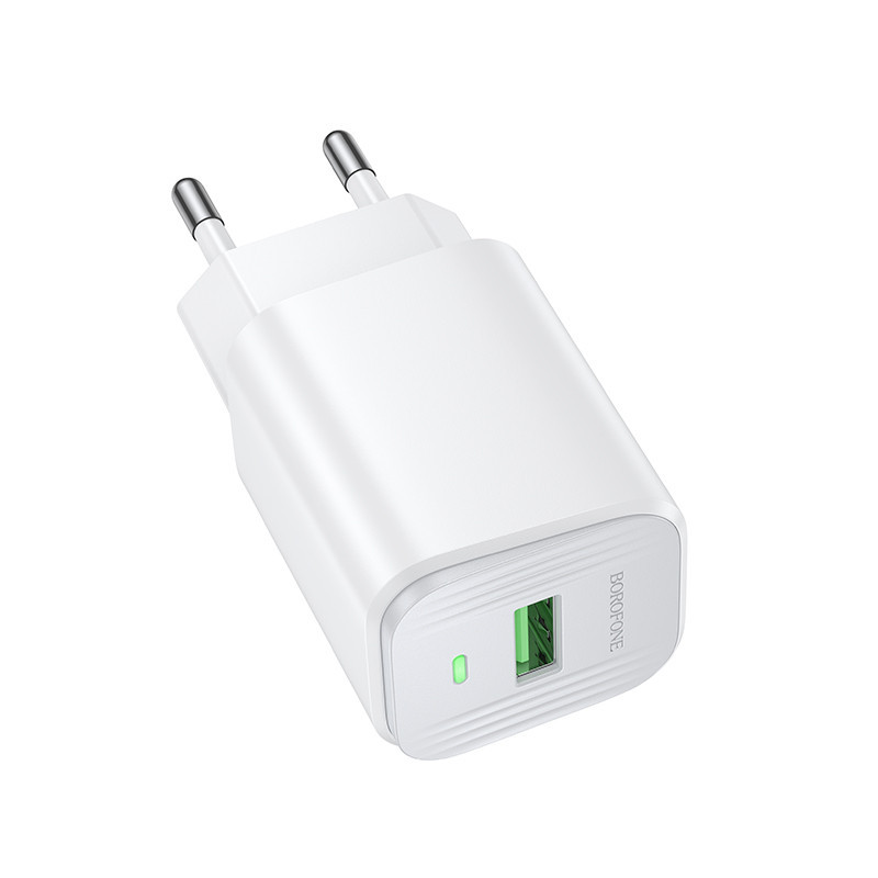 Мережевий зарядний пристрій BOROFONE BAS82A Star single port QC3.0 charger (EU) White Одеса - фото 3