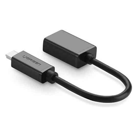 Mini USB OTG кабель-адаптер Ugreen US249 (Чорний, 12см) Николаев