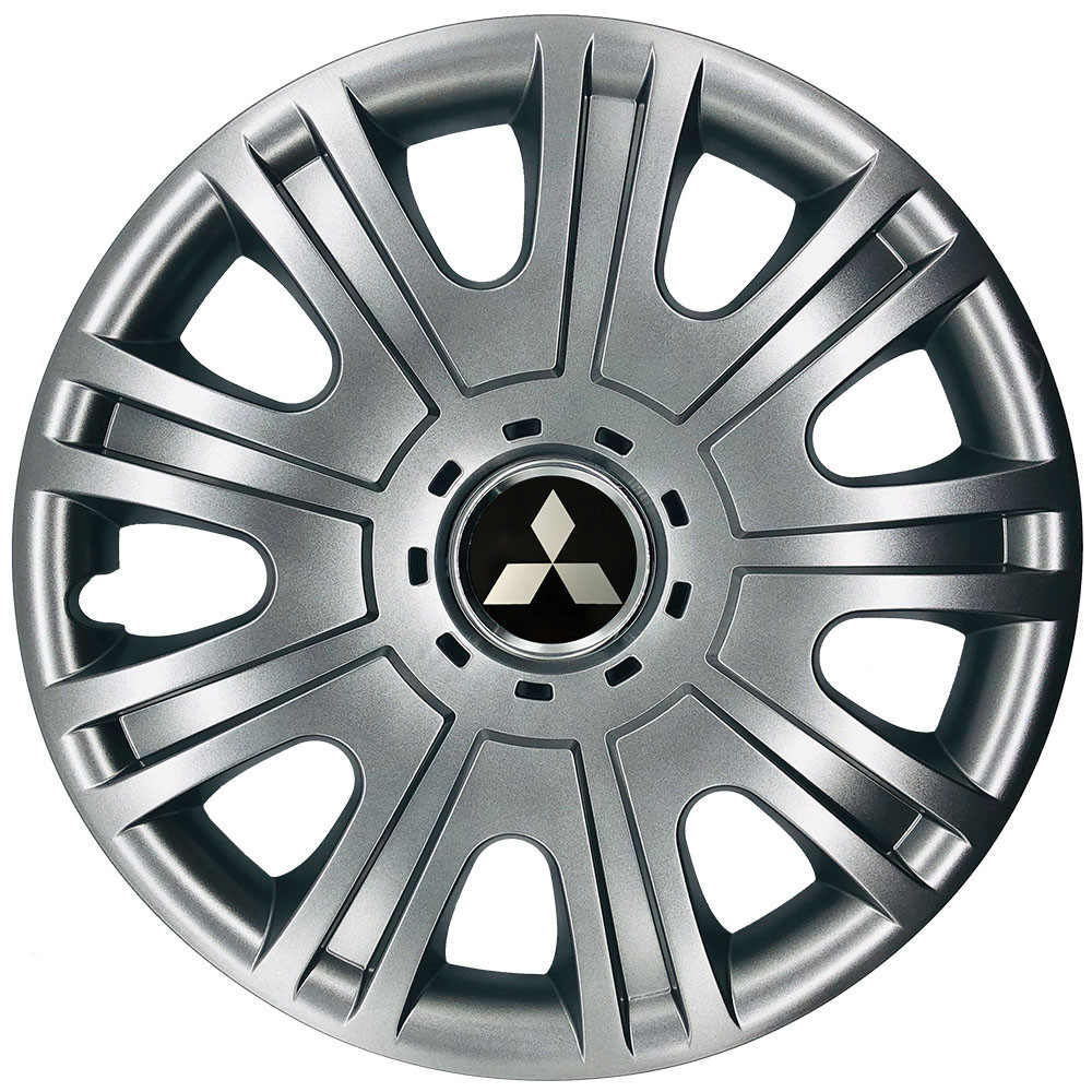 Автомобильные модельные колпаки R15 Mitsubishi 319 4шт, SJS, серебряные Киев - изображение 1
